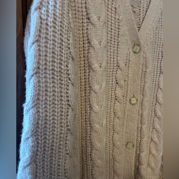 Jenni Kayne Cable Cocoon Knit Cardigan in Blush Oversized Small - Picture 8 of 15
